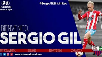 El mediocentro Sergio Gil es el cuarto refuerzo del Extremadura