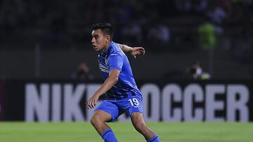 Carlos Rodríguez durante un partido con Cruz Azul