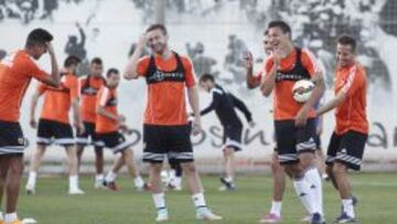 Entrenamiento del Valencia.