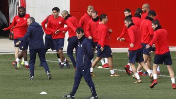 El Sevilla prepara el partido de Copa del Rey frente al Atlético