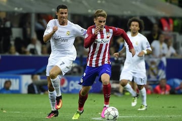 Cristiano and Griezmann, seen here in the 2016 Champions League final, also contested the Euro 2016 title decider.