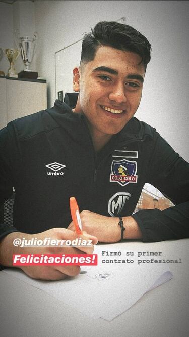Figura Sub 17 firma contrato profesional en Colo Colo