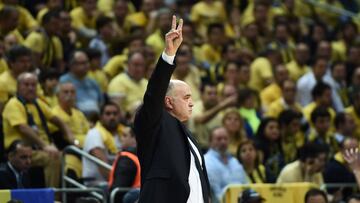 Pablo Laso, durante el playoff 2016 ante el Fenerbahçe.
