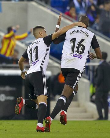 Kondogbia celebra el 0-1.