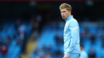 De Bruyne en un partido del Manchester City