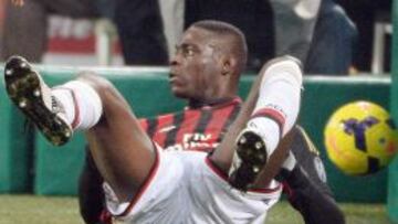 Mario Balotelli, durante un partido con el Milán.