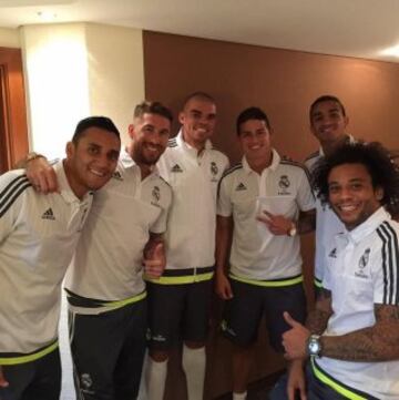 Navas, Ramos, Pepe, James, Danilo y Marcelo.