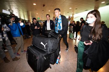 27/12/22 VIAJE Llegada de Cesar Montes  jugador internacional Mexicano fichado por el RCD Espanyol
NUEVO JUGADOR 

 
