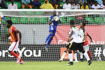 Uganda's goalkeeper Denis Onyango was by far the busiest keeper.