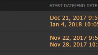 Se filtran las fechas de las próximas ofertas de Steam