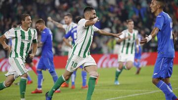 Boudebouz celebra su tanto.