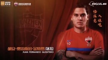 El creativo spot del Shenzhen para presentar a Quintero