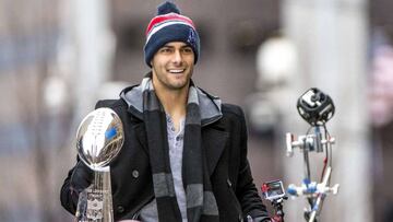 Jimmy Garoppolo, quarterback suplente de los New England Patriots.