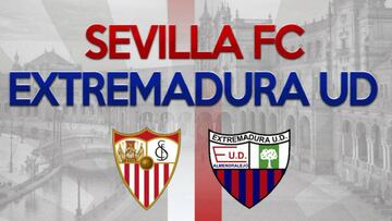 Cartel promocional del amistoso entre el Sevilla y la Extremadura Uni&oacute;n Deportiva 