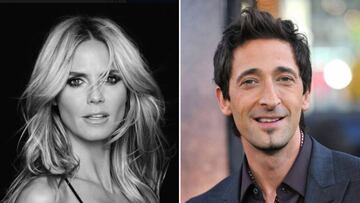 Im&aacute;genes de la modelo alemana Heidi Klum y del actor estadounidense Adrien Brody.