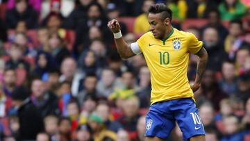 El jugador de la seleccion brasilena Neymar