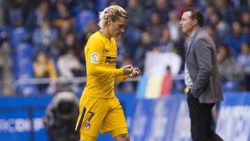 Griezmann, cambiado en el minuto 79' del Depor-Atlético.