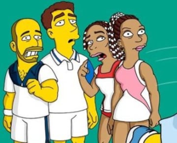 En el mismo capítulo donde aparecieron las hermanas Williams, "Pistol Pete" y André, dos míticos tenistas estadounidenses, salieron a escena. Sampras reforzó el equipo de Marge, quien fue relegada a la banca, mientras que Agassi sustituyó a Homero para deleitar a todo Springfield con un gran juego de dobles mixtos de calidad mundial.