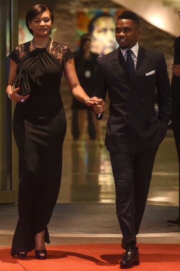 Samuel Eto'o y su esposa