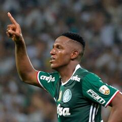 Yerry Mina, en el once ideal de Palmeiras en el siglo XXI
