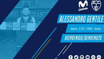 Ya es oficial: Gentile es nuevo jugador del Movistar Estudiantes