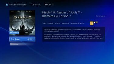 Diablo III: Ultimate Edition nos exige 63GB de espacio en PS4