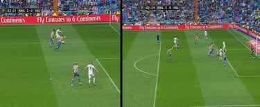 Fuera de juego de Benzema antes de marcar el 2-0