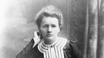 Polish-French physicist Marie Curie (1867 - 1934)
(born Maria Salomea Skłodowska), Nobel-prize winning Polish chemist who researched radioactivity, 1898.