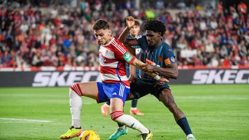 Thierry Rendall lució el brazalete de capitán del Valencia contra el Granada.