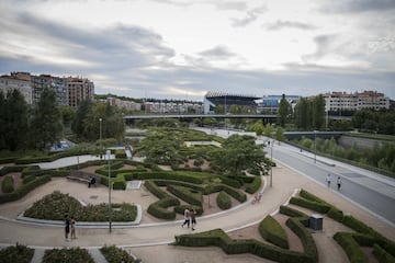 Aspecto de la demolición del Estadio Vicente Calderón a 6 de agosto de 2019.
