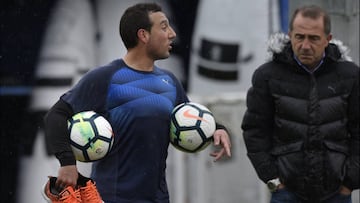 Cazorla entrenando.