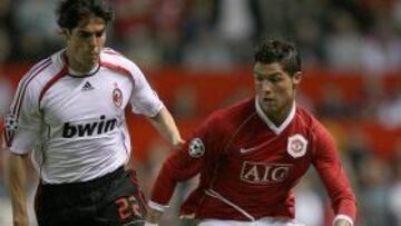 <b>TRASPASOS MILLONARIOS.</b> Kaká y Cristiano Ronaldo van a ser los protagonistas del mercado futbolístico este verano.