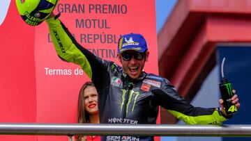 Valentino Rossi en el podio.
