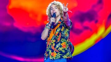 Manel Navarro durante sus ensayos en Eurovisión 2017