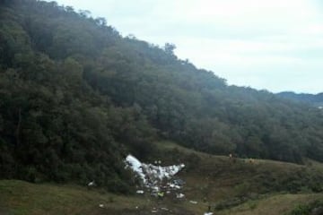 Operaciones de rescate del accidente a¨¦reo del vuelo que transportaba al Chapecoense.