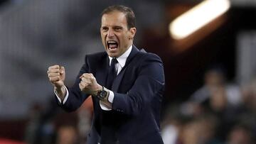 Massimiliano Allegri celebra la clasificación a semis.