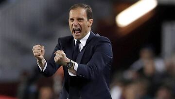 Massimiliano Allegri celebra la clasificaci&oacute;n a semis.