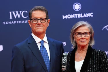 Fabio Capello y su esposa Laura Ghisi.