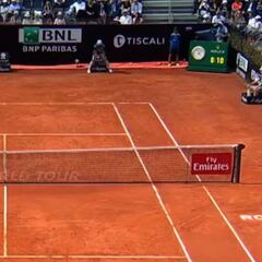 Fíjense en la posición de Nadal, pues acaba ganando el punto: directa a su Top-5 de salvadas