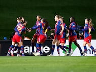 Alexia Putellas celebra un gol con sus compañeras.