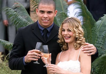 Boda de Ronaldo y Milene Domingues en Rio de Janeiro en 1999.