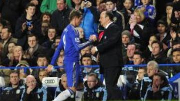 Fernando Torres y Rafa Benítez