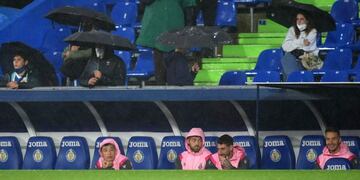 Wu Lei, Keidi Bare, Calero y Loren, en el banquillo del Espanyol.