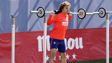 Griezmann, en un entrenamiento.