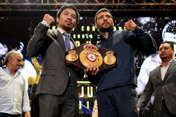 La presentación del combate entre Pacquiao y Matthyse en imágenes