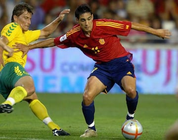 Vicente Rodríguez con la Selección.