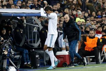 Varane goes off injured against Dortmund.