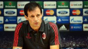 Massimiliano Allegri durante la rueda de prensa.