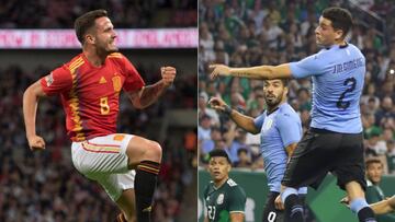 Los atl&eacute;ticos Sa&uacute;l y Gim&eacute;nez han brillado con Espa&ntilde;a y Uruguay.