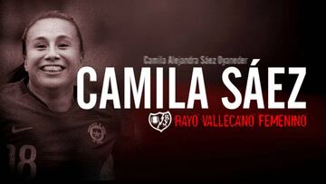 Camila Sáez. nueva jugadores del Rayo Vallecano Femenino.